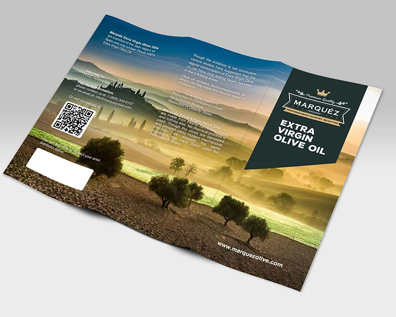 Aceite Marquéz, tríptico, publicidad