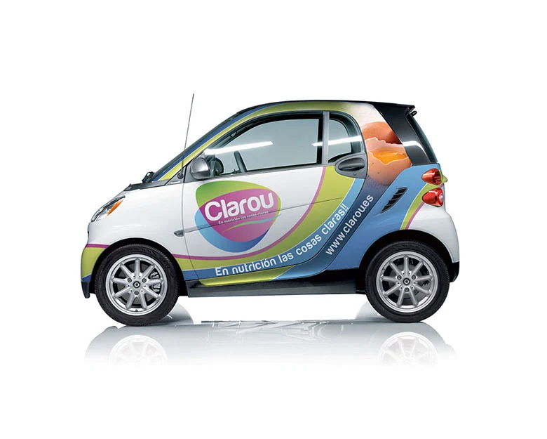 Clarou, rotulación de vehículo, publicidad