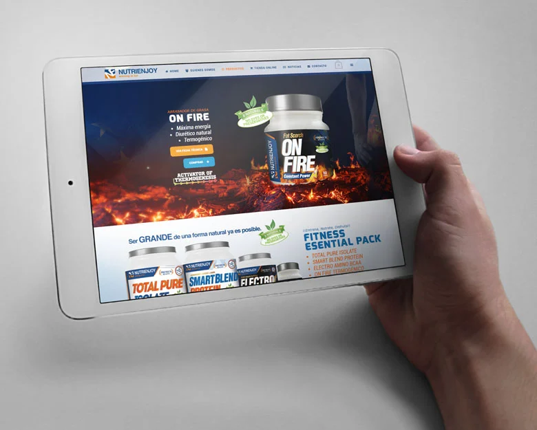 On Fire, tienda online, web