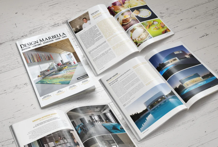 Revista Design Marbella, diseño editorial