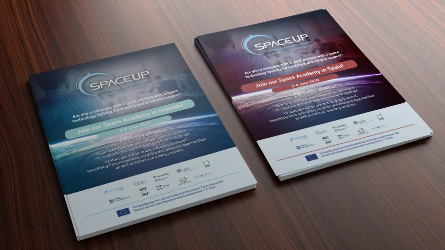 SpaceUp, flyers, publicidad