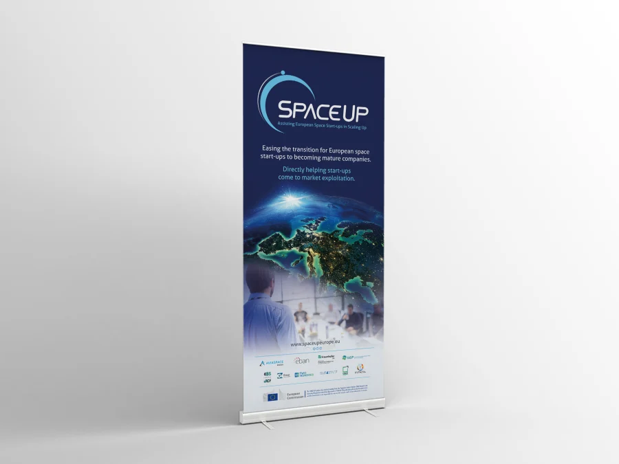 SpaceUp, roll-up, publicidad