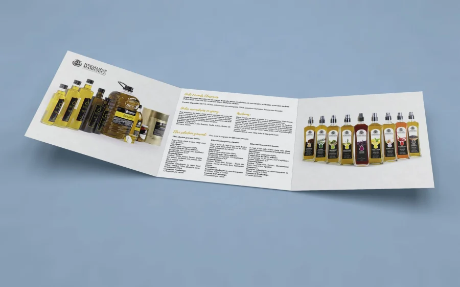 Tríptico de producto, publicidad